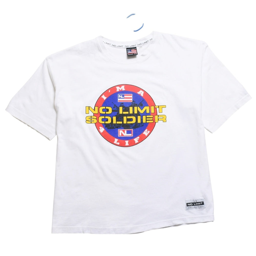 NO LIMIT Master P Short Sleeve T-shirt White Red Blue Yellow Good Condition Used 4a005489