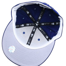 画像をギャラリービューアに読み込む, 新品未使用品 NEW ERA ニューエラ キャップ Los Angeles Dodgers ロサンゼルスドジャーズ カスタムモデル ブルー 59FIFTY サイズ7 1/4 57.7cm 中古 4a005535