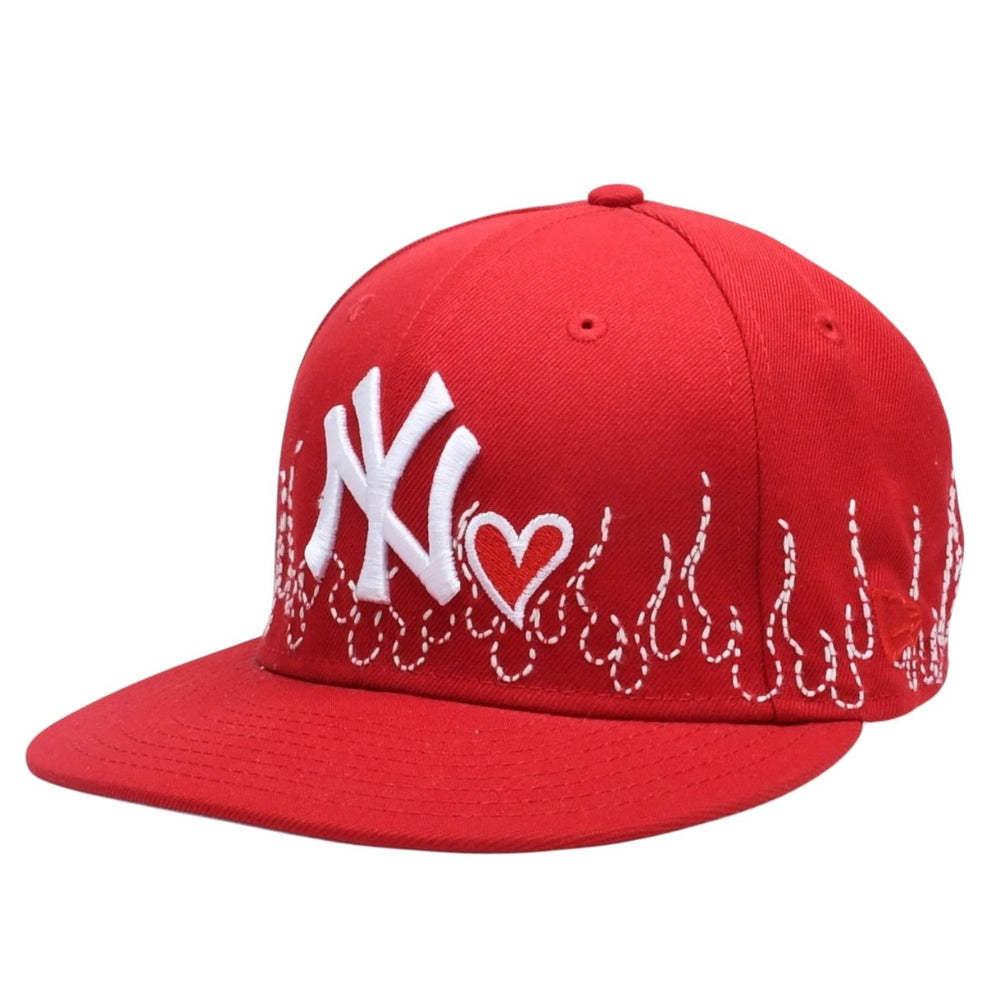 New and unused NEW ERA New Era Cap NY Yankees Loso Custom Model One-of-a-kind Red Heart Logo 59FIFTY Size 7 1/8 56.8cm Used 4a005534