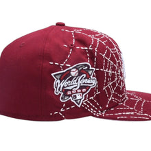 画像をギャラリービューアに読み込む, 新品同様品 NEW ERA ニューエラ キャップ NY Yankees ニューヨークヤンキース ワインレッド カスタムモデル Spiderweb 59FIFTY サイズ7 3/8 58.7cm 中古 4a005533