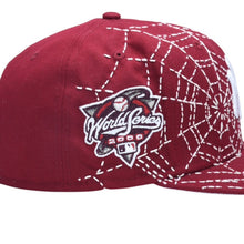 画像をギャラリービューアに読み込む, 新品同様品 NEW ERA ニューエラ キャップ NY Yankees ニューヨークヤンキース ワインレッド カスタムモデル Spiderweb 59FIFTY サイズ7 3/8 58.7cm 中古 4a005533