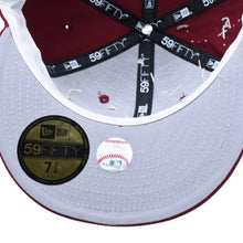 画像をギャラリービューアに読み込む, 新品同様品 NEW ERA ニューエラ キャップ NY Yankees ニューヨークヤンキース ワインレッド カスタムモデル Spiderweb 59FIFTY サイズ7 3/8 58.7cm 中古 4a005533
