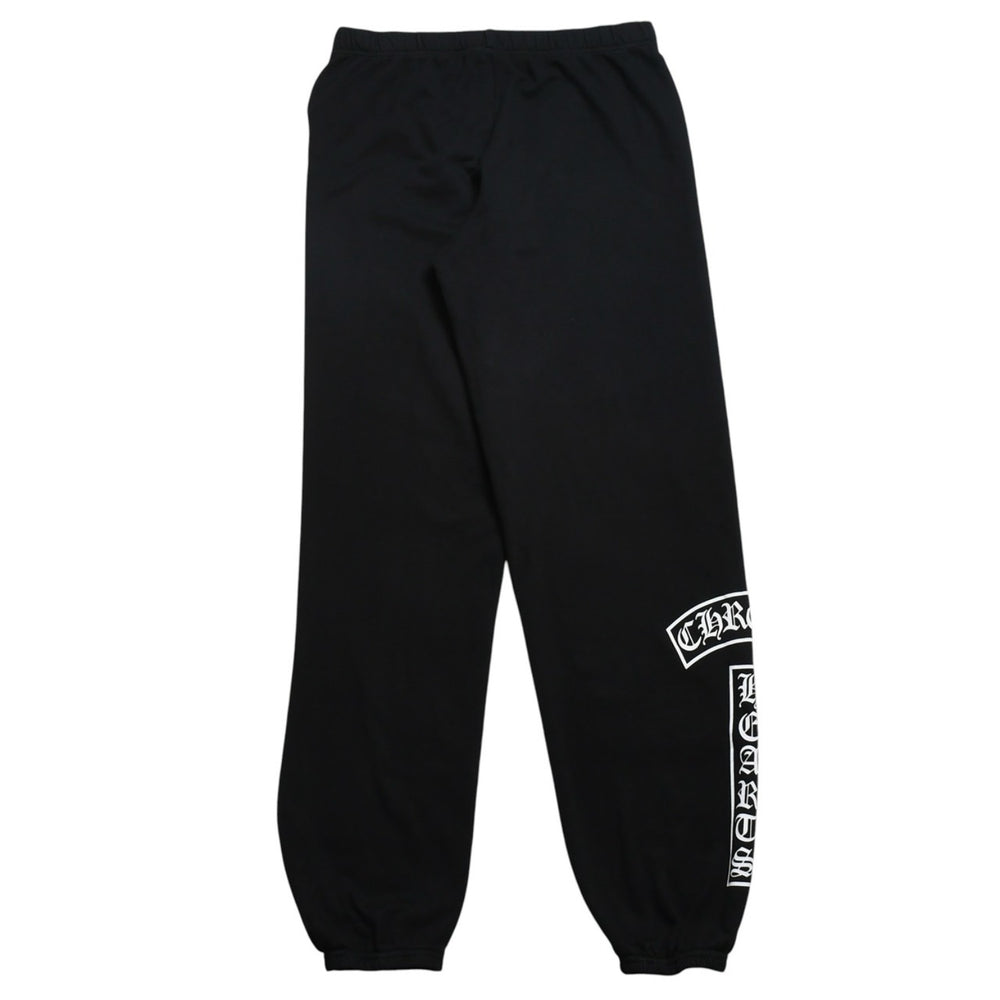 Very Good Condition CHROME HEARTS Sweat Pants BS Flare Hem TBAR Print Black White Size L Used 4a005616