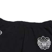 画像をギャラリービューアに読み込む, 極美品 CHROME HEARTS クロムハーツ スウェットパンツ BSフレア 裾TBARプリント ブラック ホワイト サイズL 中古 4a005616