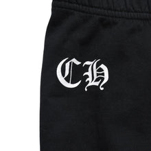 画像をギャラリービューアに読み込む, 極美品 CHROME HEARTS クロムハーツ スウェットパンツ BSフレア 裾TBARプリント ブラック ホワイト サイズL 中古 4a005616