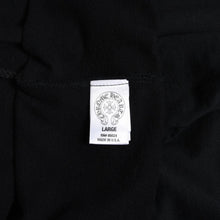 画像をギャラリービューアに読み込む, 極美品 CHROME HEARTS クロムハーツ スウェットパンツ BSフレア 裾TBARプリント ブラック ホワイト サイズL 中古 4a005616