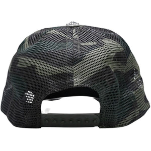 Like new CHROME HEARTS Trucker Cap Mesh Camo Pattern Cross Ball Cotton Polyester Silver 925 Used 4a005564
