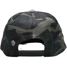 将图片加载到图库查看器，新品同様 CHROME HEARTS クロムハーツ トラッカーキャップ メッシュ カモ柄 クロスボール コットン ポリエステル シルバー925 中古 4a005564