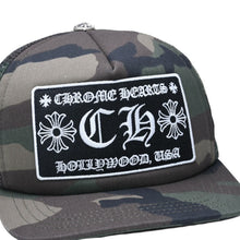 将图片加载到图库查看器，新品同様 CHROME HEARTS クロムハーツ トラッカーキャップ メッシュ カモ柄 クロスボール コットン ポリエステル シルバー925 中古 4a005564
