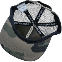 将图片加载到图库查看器，新品同様 CHROME HEARTS クロムハーツ トラッカーキャップ メッシュ カモ柄 クロスボール コットン ポリエステル シルバー925 中古 4a005564