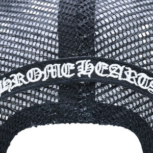 Very Good Condition CHROME HEARTS TRUCKER CAP EYECHART Eye Chart Trucker Cap OS 53-60cm Black Mesh Used 4a005593
