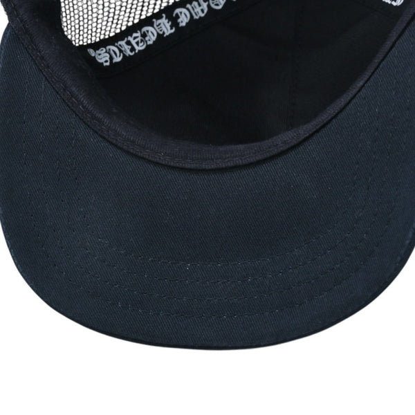 Very Good Condition CHROME HEARTS TRUCKER CAP EYECHART Eye Chart Trucker Cap OS 53-60cm Black Mesh Used 4a005593