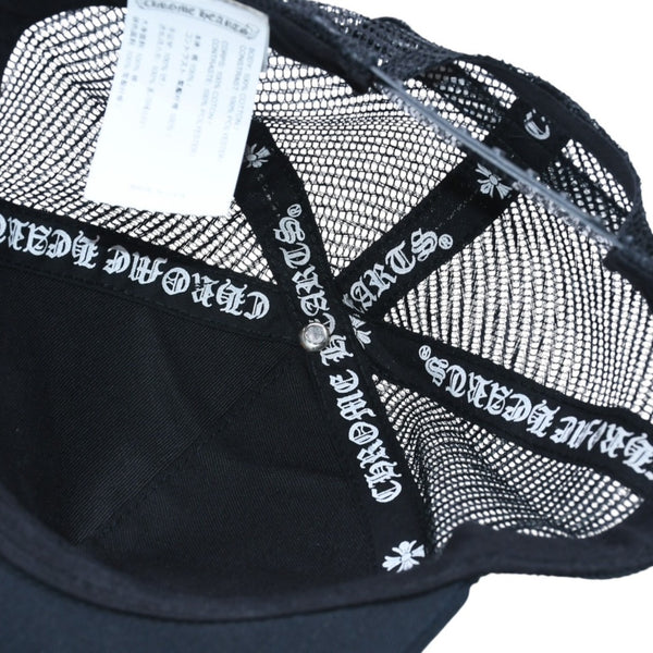 Very Good Condition CHROME HEARTS TRUCKER CAP EYECHART Eye Chart Trucker Cap OS 53-60cm Black Mesh Used 4a005593