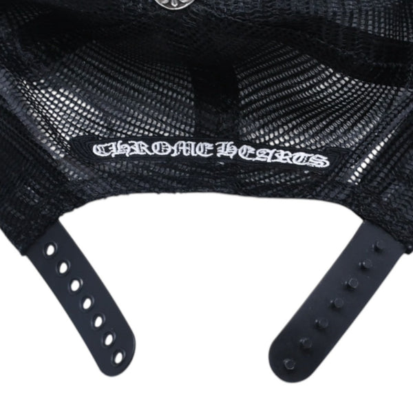 Very Good Condition CHROME HEARTS TRUCKER CAP EYECHART Eye Chart Trucker Cap OS 53-60cm Black Mesh Used 4a005593