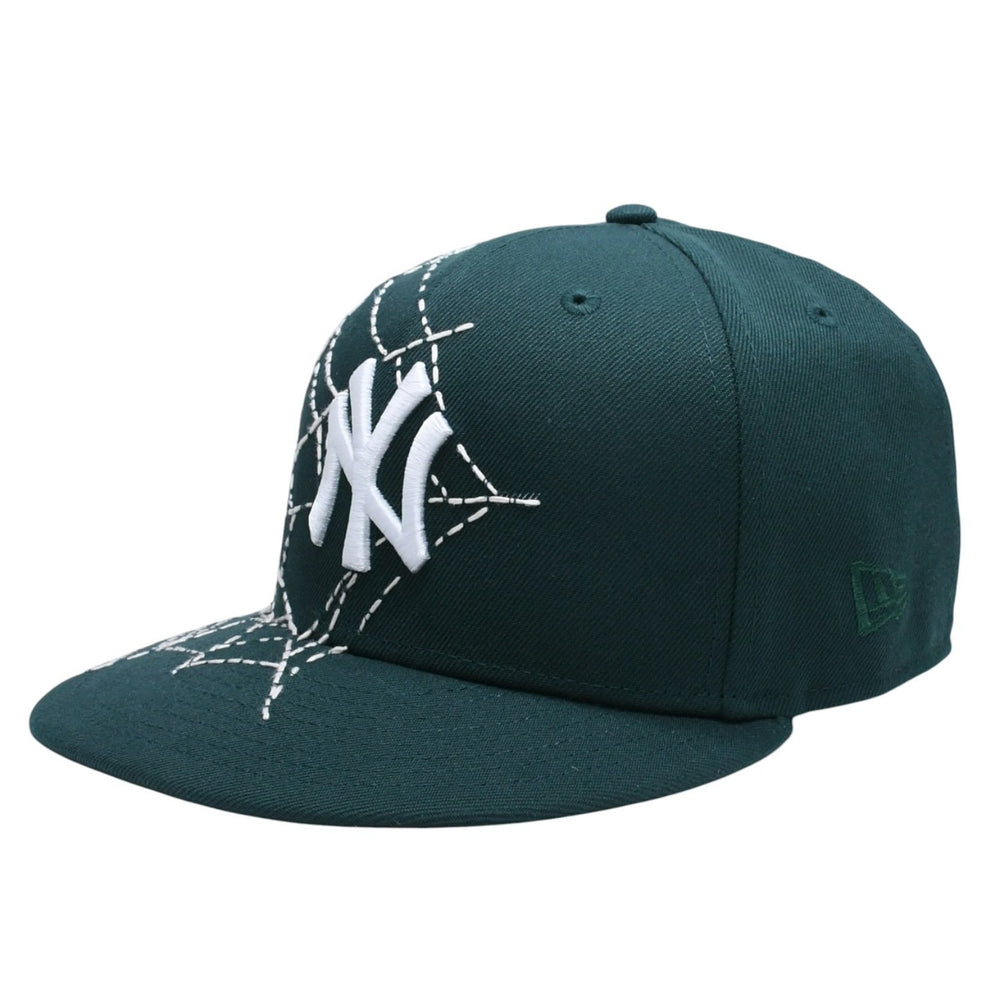 New and unused NEW ERA New Era Cap NY Yankees Loso Custom Model One-of-a-kind Spiderweb Green 59FIFTY Size 7 3/8 58.7cm Used 4a005537