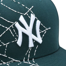 画像をギャラリービューアに読み込む, 新品未使用品 NEW ERA ニューエラ キャップ NY Yankees ニューヨークヤンキース カスタムモデル Spiderweb グリーン 59FIFTY サイズ7 3/8 58.7cm 中古 4a005537
