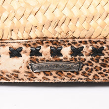 将图片加载到图库查看器，極美品 CHROME HEARTS クロムハーツ セメタリークロス カゴバッグ ショルダーバッグ ストロー ハラコ レザー ベージュ シルバー 中古 4a005597