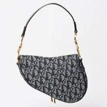 Load image into Gallery viewer, 極美品 Christian Dior クリスチャンディオール ミニ サドルバッグ トロッター キャンバス レザー ネイビー 中古 4a005465