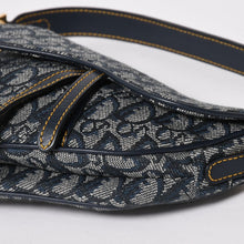 Load image into Gallery viewer, 極美品 Christian Dior クリスチャンディオール ミニ サドルバッグ トロッター キャンバス レザー ネイビー 中古 4a005465