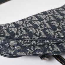 Load image into Gallery viewer, 極美品 Christian Dior クリスチャンディオール ミニ サドルバッグ トロッター キャンバス レザー ネイビー 中古 4a005465