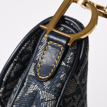 Load image into Gallery viewer, 極美品 Christian Dior クリスチャンディオール ミニ サドルバッグ トロッター キャンバス レザー ネイビー 中古 4a005465