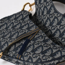 Load image into Gallery viewer, 極美品 Christian Dior クリスチャンディオール ミニ サドルバッグ トロッター キャンバス レザー ネイビー 中古 4a005465
