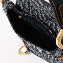 Load image into Gallery viewer, 極美品 Christian Dior クリスチャンディオール ミニ サドルバッグ トロッター キャンバス レザー ネイビー 中古 4a005465