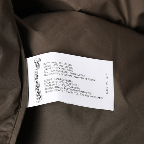 新品未使用 CHROME HEARTS クロムハーツ CH PLUS STIFF DOWN VEST CHプラス スティッフ ダウンベスト サイズM カーキ 総柄 中古 4a005510