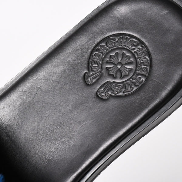 新品未使用 CHROME HEARTS クロムハーツ CH SLIDE CHプラスパッチ ハラコサンダル サイズ42 マイアミ限定 ブルーチーター 中古 4a005516