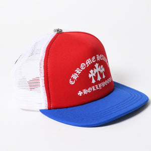 新品未使用 CHROME HEARTS クロムハーツ 26SS TRUCKER CAP KING TACO キングタコ スナップバックキャップ OS アメリカ独立記念 中古 4a005508