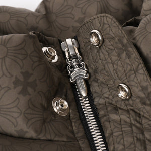 新品未使用 CHROME HEARTS クロムハーツ CH PLUS STIFF DOWN VEST CHプラス スティッフ ダウンベスト サイズM カーキ 総柄 中古 4a005510