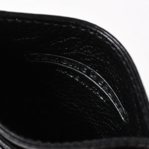 新品未使用品 CHROME HEARTS クロムハーツ Scroll Logo スクロールロゴ カードケース ブラック レザー シルバー925 中古 4a005518