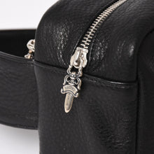 画像をギャラリービューアに読み込む, 新品未使用 CHROME HEARTS クロムハーツ ボディバッグ ウエストバッグ ダガー ローラーベルト レザー ブラック シルバー925 中古 4a005507