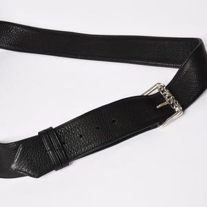 新品未使用 CHROME HEARTS クロムハーツ ボディバッグ ウエストバッグ ダガー ローラーベルト レザー ブラック シルバー925 中古 4a005507