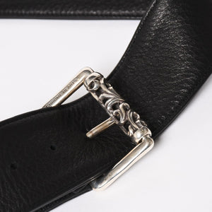 新品未使用 CHROME HEARTS クロムハーツ ボディバッグ ウエストバッグ ダガー ローラーベルト レザー ブラック シルバー925 中古 4a005507