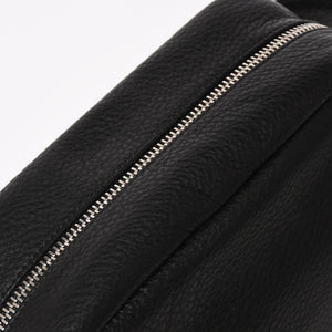 新品未使用 CHROME HEARTS クロムハーツ ボディバッグ ウエストバッグ ダガー ローラーベルト レザー ブラック シルバー925 中古 4a005507