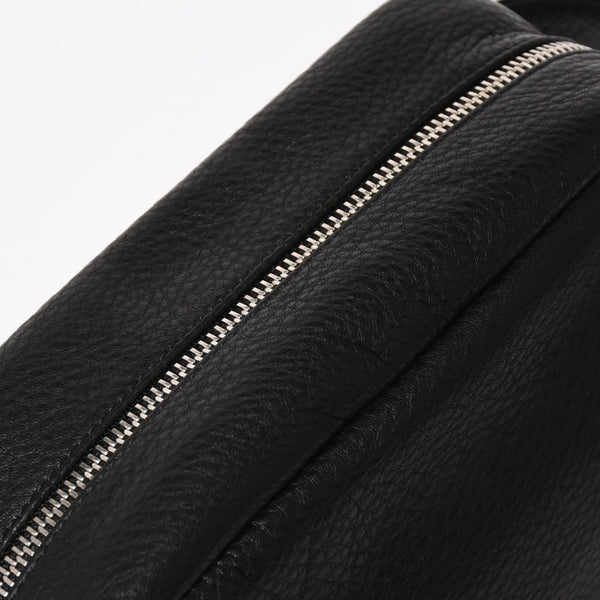 新品未使用 CHROME HEARTS クロムハーツ ボディバッグ ウエストバッグ ダガー ローラーベルト レザー ブラック シルバー925 中古 4a005507