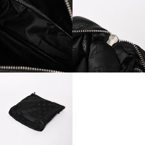 新品未使用 CHROME HEARTS クロムハーツ ボディバッグ ウエストバッグ ダガー ローラーベルト レザー ブラック シルバー925 中古 4a005507