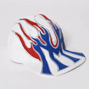 Brand new, unused Mannahatta NYC White Leather Fuego Logo Cap, FREE SIZE, model worn by Alicia Keys.&F Only Used 4a005538