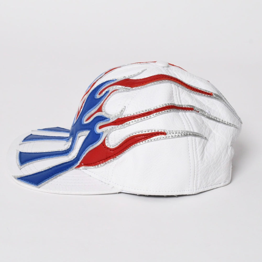 新品未使用 Mannahatta NYC マンナハッタ NYC White Leather Fuego Logo Cap FREE SIZE Alicia Keys着用モデル F&F Only 中古 4a005538