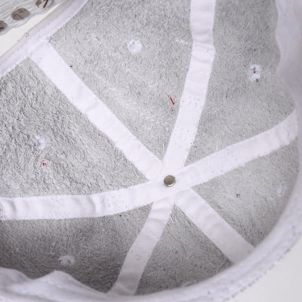 Brand new, unused Mannahatta NYC White Leather Fuego Logo Cap, FREE SIZE, model worn by Alicia Keys.&F Only Used 4a005538