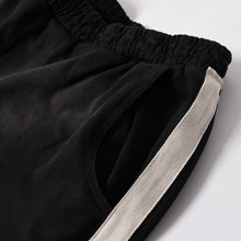 Load image into Gallery viewer, 424 フォートゥーフォー STRIPPED RIPPED SWEATPANTS ストリップト リプト スウェットパンツ FF6SMT72AP サイズM ブラック 美品 中古 4a005523