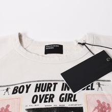 Load image into Gallery viewer, 新品未使用 Enfants Riches Déprimés アンファン リッシュ デプリメ BOY HURT IN DUEL RAGLAN CREWNECK スウェット 02-0528 XXL 中古 4a005525