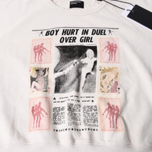 Load image into Gallery viewer, 新品未使用 Enfants Riches Déprimés アンファン リッシュ デプリメ BOY HURT IN DUEL RAGLAN CREWNECK スウェット 02-0528 XXL 中古 4a005525