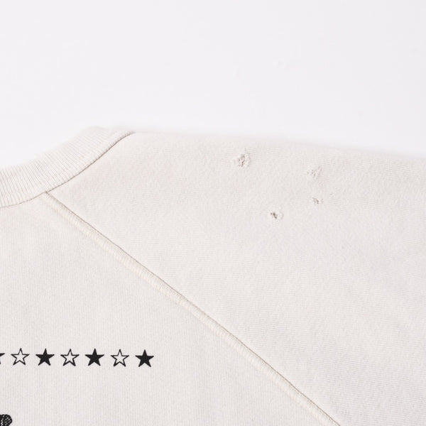 New and unused Enfants Riches Déprimés BOY HURT IN DUEL RAGLAN CREWNECK Sweat 02-0528 XXL Used 4a005525