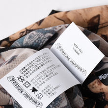 画像をギャラリービューアに読み込む, 新品未使用 CHROME HEARTS クロムハーツ All Over Cross Print Mesh Mini Skirt セメタリークロス シアーメッシュ生地 タイトミニスカート ブラック ブラウン Sサイズ 中古 4a005224