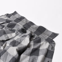 画像をギャラリービューアに読み込む, 極美品 CHROME HEARTS クロムハーツ ブロックチェック柄 半袖シャツ クロスボールボタン CHプラス グレー ブラック Lサイズ シルバー925 中古 4a005231