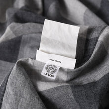 画像をギャラリービューアに読み込む, 極美品 CHROME HEARTS クロムハーツ ブロックチェック柄 半袖シャツ クロスボールボタン CHプラス グレー ブラック Lサイズ シルバー925 中古 4a005231