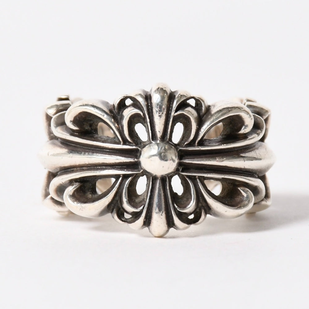 CHROME HEARTS DOUBLE FLORAL CROSS Ring Weight approx. 16.68g Size 15 Good Condition Used 4a005203