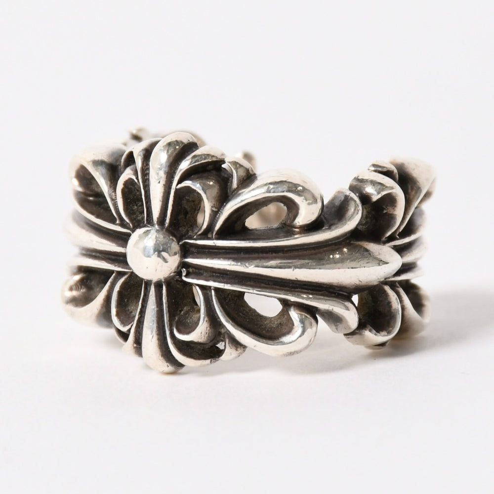 CHROME HEARTS DOUBLE FLORAL CROSS Ring Weight approx. 16.68g Size 15 Good Condition Used 4a005203